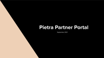 Partner Portal Training - Pietra