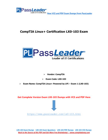 CompTIA Linux Certification LX0-103 Exam