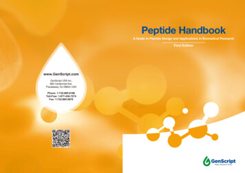A Guide To Peptide Design And Applications In Biomedical .