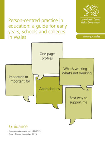 Person-centred Practice In Education: A Guide For Early .
