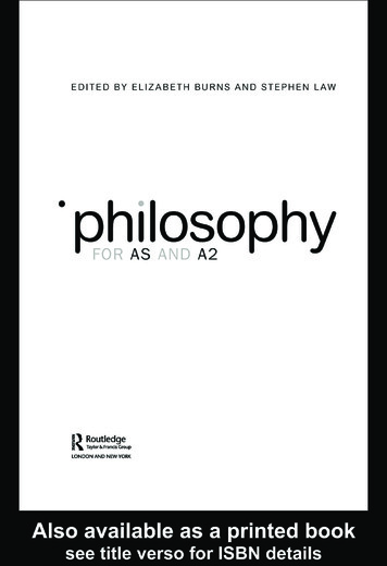 Philosophy For As And A2