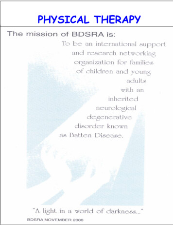 PHYSICAL THERAPY - BDSRA