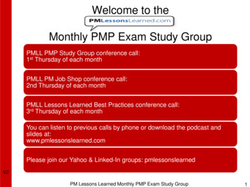 Welcome To The Monthly PMP Exam Study Group