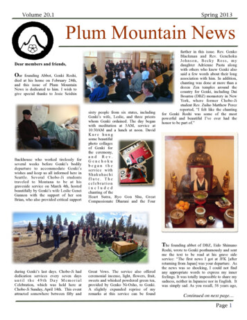 Volume 20.1 Spring 2013 Plum Mountain News - 