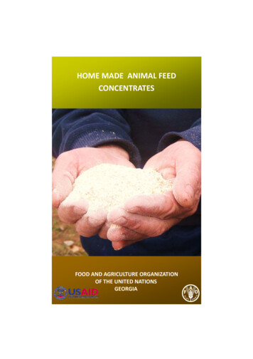 HOME MADE ANIMAL FEED CONCENTRATES - United States 