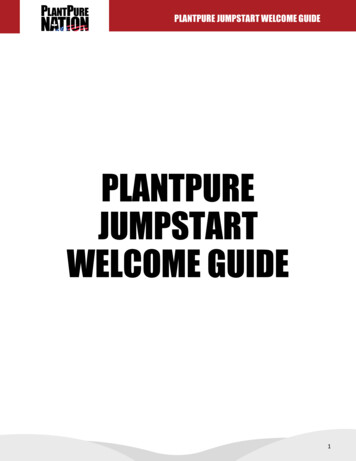 PLANTPURE JUMPSTART WELCOME GUIDE