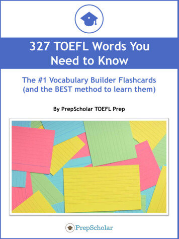 327 TOEFL Words You Need To Know - PrepScholar