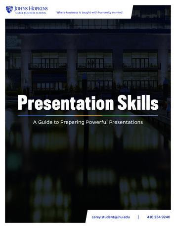 Presentation Skills - Carey Business School