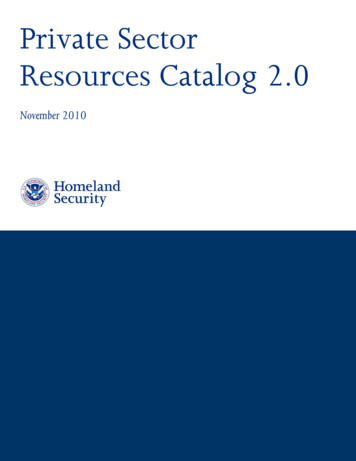 Private Sector Resources Catalog 2 - DHS