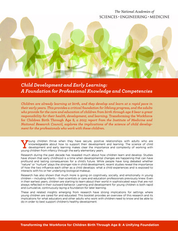 Child Development And Early Learning: A Foundation For .