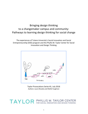 Bringing Design Thinking To A Changemaker Campus And .