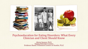 Psychoeducation For Eating Disorders: What Every Clinician .