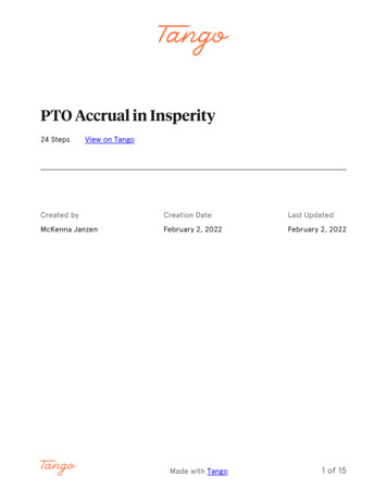 PTO Accrual In Insperity