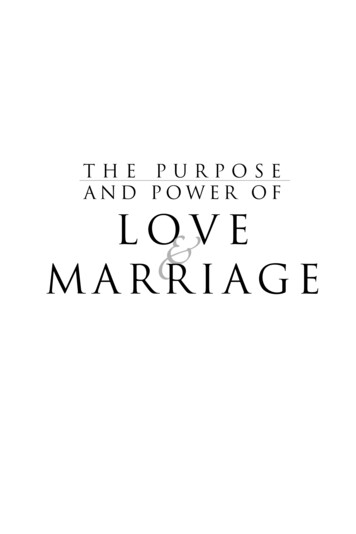 Purpose And Power Of Love