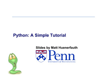 Python: A Simple Tutorial - Bryn Mawr