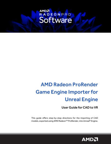 AMD Radeon ProRender Game Engine Importer For Unreal 