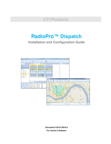 RadioPro Dispatch Installation And Configuration Guide
