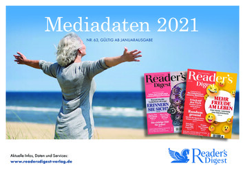 Mediadaten 2021 - Reader's Digest Verlag