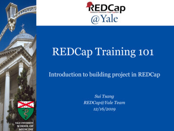 REDCap Training 101 - Yale University