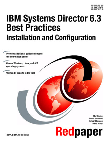 IBM Systems Director 6.3 Best Practices: Installation And .
