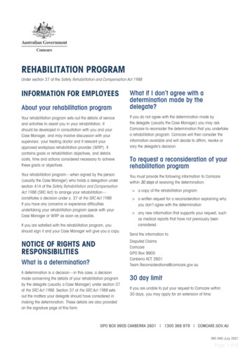 Rehabilitation Program - Comcare