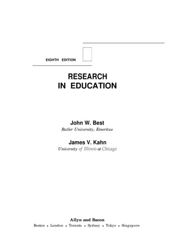 RESEARCH IN EDUCATION