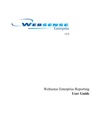 Websense Enterprise Reporting User Guide - Forcepoint