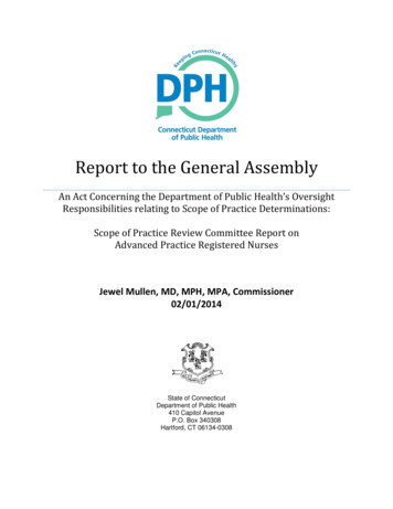 Report To The General Assembly - Portal.ct.gov