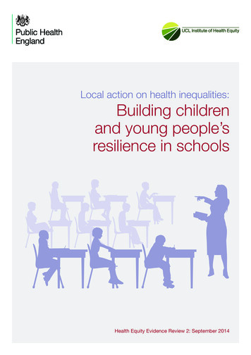 Local Action On Health Inequalities: Building Children And Young People .