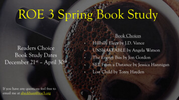 Readers Choice Book Study Dates December 21 – April 30th