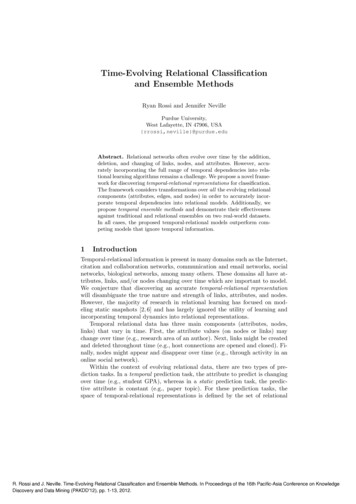 Time-Evolving Relational Classiﬁcation And Ensemble Methods