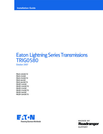 Eaton Lightning Series Transmissions TRIG0580
