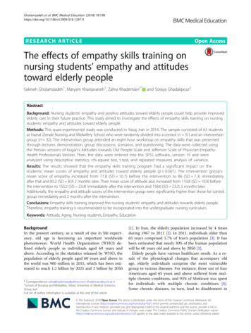 The Effects Of Empathy Skills Training On Nursing Students' Empathy And .