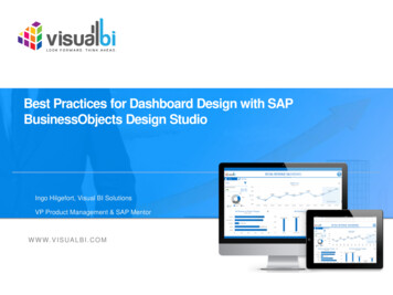 Best Practices For Dashboard Design With SAP .