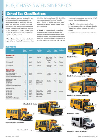 BUS, CHASSIS & ENGINE SPECS