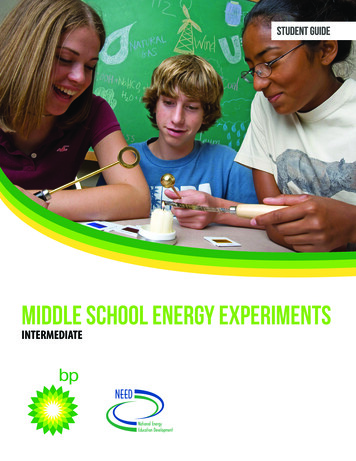 MIDDLE SCHOOL ENERGY EXPERIMENTS - BP