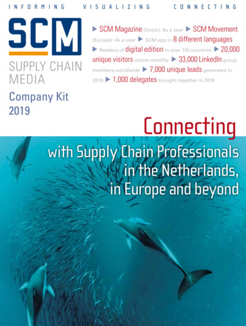 Company Kit 2019 Connecting - Supply Chain Media