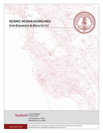 SEISMIC DESIGN GUIDELINES FOR ENGINEERS ARCHITECTS
