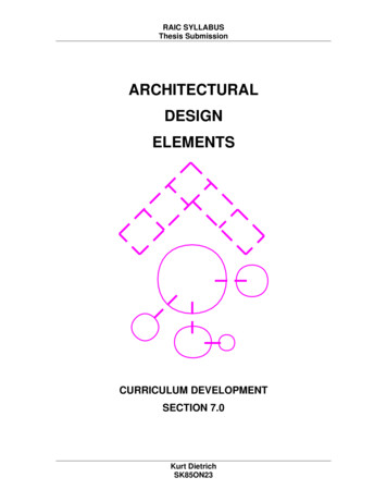 ARCHITECTURAL DESIGN ELEMENTS