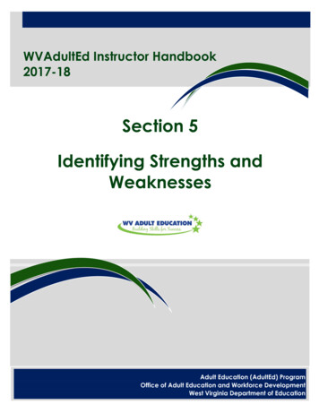 Section 5 Identifying Strengths And Weaknesses