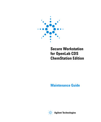 OpenLAB CDS Secure ChemStation Workstation C.01.09 Maintenance Guide