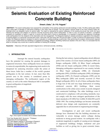 Seismic Evaluation Of Existing Reinforced Concrete Building