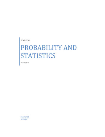 PROBABILITY AND STATISTICS - Programs, Courses AIU .