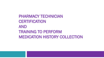 PHARMACY TECHNICIAN CERTIFICATION AND TRAINING 