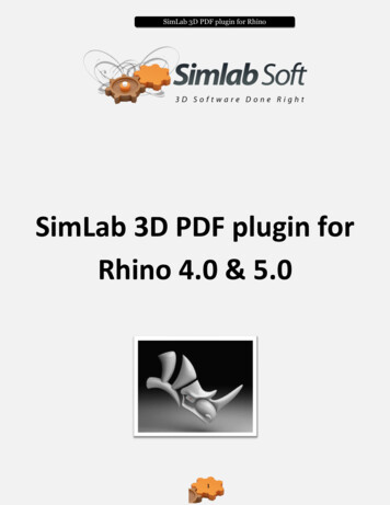 SimLab 3D PDF Plugin For Rhino 4.0 & 5