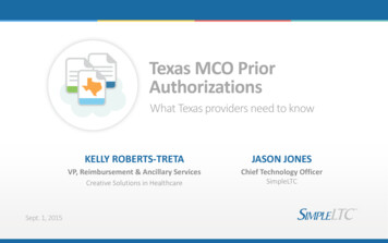 Texas MCO Prior Authorizations - SimpleLTC