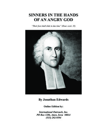 Sinners In The Hands Of An Angry God - Jonathan Edwards