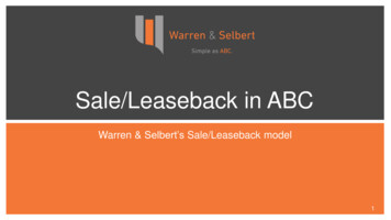 Sale/Leaseback In ABC - Warren & Selbert
