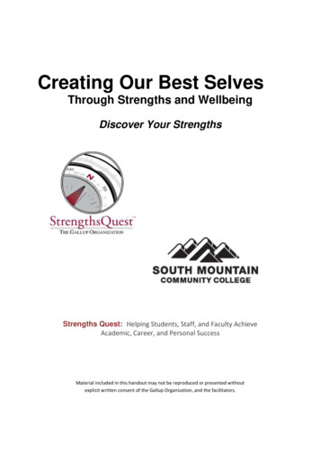 Creating Our Best Selves - Strengths And Wellbeing