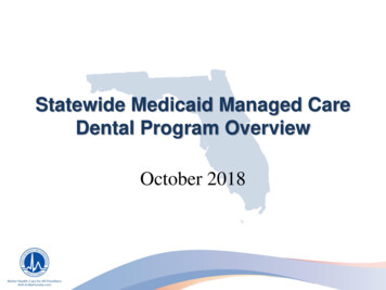 Statewide Medicaid Managed Care Dental Program . - Florida